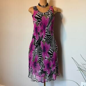 Pink and black zebra print